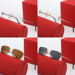 Męskie okulary przeciwsłoneczne designerskie odcienie luksusowe okulary przeciwsłoneczne damskie polerowanie złota platowane gafas de sol hombre squrae bez ramy spolaryzowane okulary przeciwsłoneczne odblaskowe pj039 c23