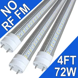 LED Tube Lights 4FT, T8 LED Bulbs 4 Foot Ballast Bypass, 72W 7200Lumen 6500K Type B Light Tube, T8 T10 T12 Fluorescent Replacement, Dual Ended, 2 pin G13 Base usastock