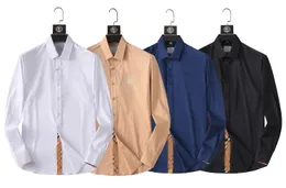 Tasarımcı Erkek Elbise Gömlek Business Moda Günlük Klasik Gömlek Erkekler Bahar İnce Fit Gömlek Giyim Tasarımcı Lüks AA Giyim M-3XL2