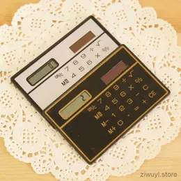 Calculators 1PCs Mini Calculator Ultra Thin Credit Card Sized 8-Digit Portable Solar Powered Pocket Calculators Office School Supplies