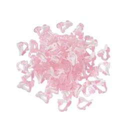 CHARM 1000PCS Пластиковые зажимы Серьера Clipon Clasps Clasps для выводов компонентов сережков DIY, создавая розовые белые 14x9x13 мм