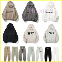 Ess Hoodie Herren Damen Designer Essent Hoodies Winter Mann für Frau Klassisch Schwarz Weiß 1977 Essentialhoody Set Kleidung Essentialshirts Essenti V0US