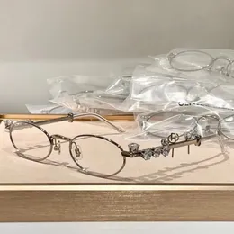 여성을위한 명확한 디자이너 선글라스 온화한 괴물 타원형 프레임 GM Mens 안경 도금 금은 루넷 편광 선글라스 다이아몬드 HJ052