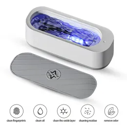 Limpadores de limpeza ultrassônica Hine recarregável USB recarregável vibração lavagem de jóias de jóias de joias de escova Dentures UV Limpador
