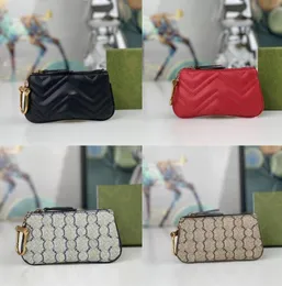 Kobiety torba luksurys torebki torebka pochette cles marmont karty uchwyt designer portrety portfele skórzana karta posiadacza karty męska