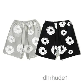 Katoenen Krans Zweetshorts Grijs Heren Casual Running Short voor de zomer Goedkope Bloem Zal7 4LDB 23NV 3PBT UVTN