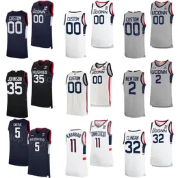 Men Women Kids College Basketball UConn Huskies Jerseys 11 Alex Karaban 2 Tristen Newton 5 Stephon Castle 32 Donovan Clingan 12 Cam Spencer 35 Samson Johnson Sewn On