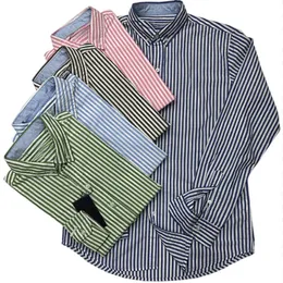 Uomini di alta qualità Nuovo nel tempo libero Classice 100Cotton RL Pony Camicie a righe Manica lunga Moda Elegante Camicie a cavallo Homme Designer di lusso Abiti di marca H973