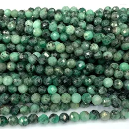 الأحجار الكريمة فضفاضة Veemake Emerald Natural Stones Crystal DIY قلادة أساور الأقراط ذات الأوجه المستديرة لصنع المجوهرات 07278