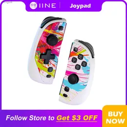 Controller di gioco Joystick IINE Split Graffiti Joypad Autoaccensione Funzione sveglia attacca cinturino compatibile Switch/Switch OLED YQ240126