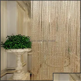 Curtain Drapes Bedroom Glitter Window Curtains Thread String Tassel Bead Panel Divider Hanging Blinds Vanlance Living Room Drop De Dh4Hv