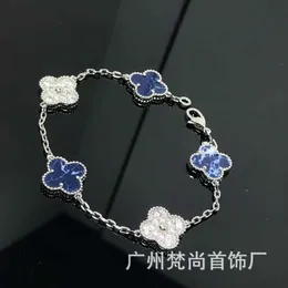 원본 1 van c-a 새로운 하이 버전 Peter Stone Four Leaf Grass Five Flower Bracelet Women 's Thook Plated 18K Goldh5CQ