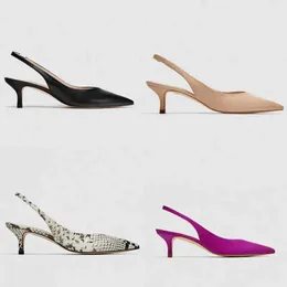 Sandalet, yüksek topuklu kadın stiletto topuk koyun derisi röportajı profesyonel resmi aşınma tek ayakkabıları günlük sandalet j240126