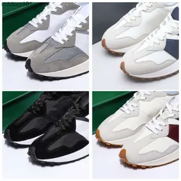 أحذية الرجال والنساء Langxin Bailun NB327 Sports Shoes the Gray of Gray White Wine Red Black and White Sliced ​​Soled Runned Shoes