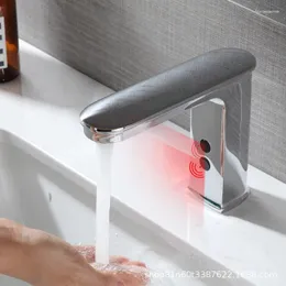 Rubinetti per lavandino del bagno MTTUZK 59 # Ottone Semplicità Montaggio su piattaforma Rubinetto con sensore automatico Lavabo Rubinetti freddi a infrarossi senza contatto