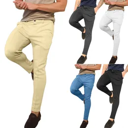 Calças masculinas Primavera Elastic Glitter Mulheres Homens Slim Fit Tamanho 50 para algodão de pernas largas