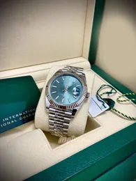 2024 luxury men Wristwatch Japan Mechanical Automatic New NEW Datejust 41 126334 Mint Green Dial Brand new Bracelet Stainless Steel sapphire waterproof Mens Watch