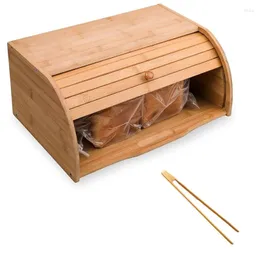Butelki do przechowywania bambusa pudełko na chleb z okładkowym pojemnikiem kuchennym żywność antydust