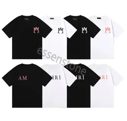 High quality designer A Miri mens tshirt womens t shirt Couple Street Fashion Brand Shirt Print Amirs Short Sleeve Casual Loose Men's T-shirt Round Neck Size S-XL