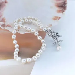 Дизайнер Viviane Westwood Empress Dowage Baroge Barogue Freshwater Pearl 3D UFO Saturn Ожерелье женского роскоши и элегантной шеи