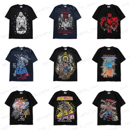 Erkek Tişörtler Klasik Wl T Shirt Sokak Giyim Anime Ras Deli Giyim Büyük Boy Baskı Kısa Kollu Üstler Tees 055-091 T240126