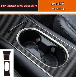 Adesivo per interni auto Pellicola protettiva per scatola ingranaggi per Lincoln MKC 2013-2019 Adesivo per pannello finestra auto in fibra di carbonio nero