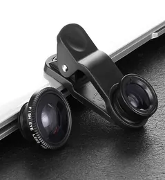 Universal Clip 3 in 1 Kit Fish Eye Lens Wide Angle Macro Mobile Po Phone Camera Glass Lens Fisheye For iPhone X XS Max 8 Plus 71540929