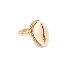 Anéis de banda boêmio antigo prata cor concha anel midi dedo junta anéis para mulheres verão praia jóias anillos acessórios 240125