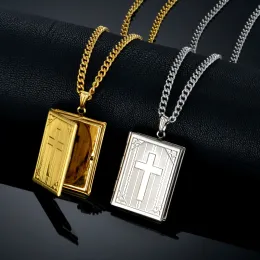 Keychain Designer Key Chain Luxury Bag Charmmale Photo Locket Style Jesus Crucifix Pendant Necklace 550