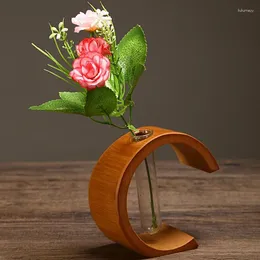 Vasi in stile giapponese, vaso da fiori in bambù, pianta fai da te, decorazione in legno per la casa, bonsai da tavolo naturale fatto a mano vintage di alta qualità