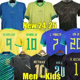 Vini Jr 24 25 Casemiro Jesus Brazils Richarlison Soccer Jerseys Camiseta Raphinha Paqueta Rodrygo Brasil Maillots Football Shirt Men Woman Kids Uniform 2022