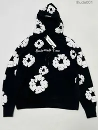 جديد Falection Mens readymade denims flower puff printed hoodie sweatshirt men the top pullover uiw98 1zpg 5036