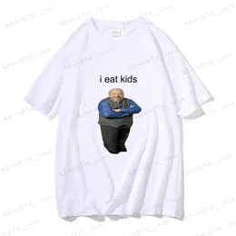 Männer T-Shirts Bertram isst Kinder Lustige Marke Männer Frauen T-shirt Ich esse Kinder T-Shirts Mann Reine Baumwolle Tops Kurzarm Neue Schwarz Casual Lose T-shirt T240126