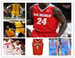 Custom 2020 Basketball New Mexico Lobos College Jerseys JaQuan Lyle Corey Manigault Carlton Bragg Jr Keith McGee Vante Hendri8050517