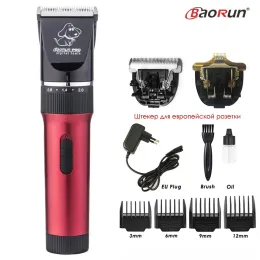 Clippers Baorun P6 Profissional Recarregável Pet Cat Dog Trimmer Clipper elétrico Shaver Conjunto de animais Kit de manobra de máquina de cabelo