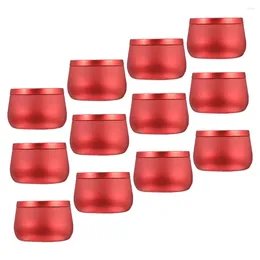 Bottiglie di stoccaggio 12 pezzi Barattolo di pancia Lattine fatte a mano Scatole da tè in banda stagnata Contenitori regalo leggeri Rotondi