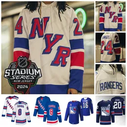 73MATT REMPE 2024 Série de estádios Rangers Jerseys Adam Fox Artemi Panarin Kaapo Kakko Chris Kreider Filip Chytil Erik Gustafsson Kandre Miller Erik Gustafsson