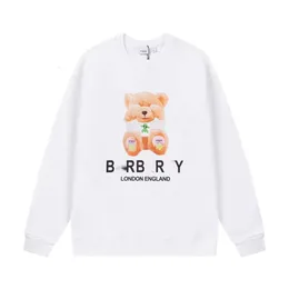 2024 Burb Men's Hoodie Atrumn Winter New Digital Pritted Printing Pet Bear Letter Men and Women نفس هودييك