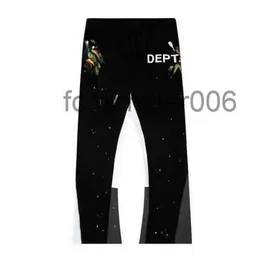 Galerias Sweatpants Dept Calças Salpicadas Carta Imprimir Casal Masculino Solto Versátil Casual Reto Dw V5FK