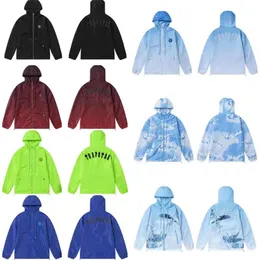 Erkek Tasarımcı Ceketler Trapstar Windbreaker Bomber Womens Jacke Deri Deri Su Geçirmez Fermuar Nakış Siyah Mavi XL Veste Homme Irongate JCAKET Güneş Koruma