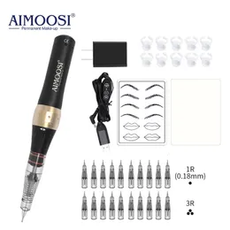 Aimoosi M7 Machine Machine مجموعة Microblading حاجب PMU GUN PEN الإبرة الدائمة الماكياج المحترفة المبتدئين 240123