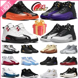 Jumpman 12s Männer Basketballschuhe 12 Field Purple Flu Game Royal Indigo University Blue Gold Frauen Herren Trainer Outdoor-Sport-Turnschuhe