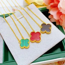 Designer Gold Plated Necklaces Flowers Four-leaf Clover Cleef Fashional Pendant Necklace Wedding Party Jewelry