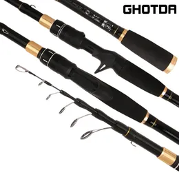 16m 18m 21m 24m Portable Lure Fishing Rod Carbon Telescopic Rods Fish Hard Freshwater Tackle Sea Pole Pesca 240119