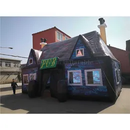 Tragbares, kundenspezifisches, 12 m langes x 6 m breites (39,4 x 20 Fuß) riesiges aufblasbares Pub-Bar-Haus-Party-Event-Zelt mit Weinglas für Partys, Aktivitäten und Werbedekoration