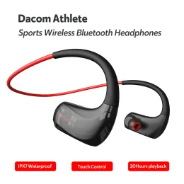 Fioriere Dacom G93 Sport Cuffie Bluetooth senza fili Ipx7 Auricolare stereo basso impermeabile 20 ore di riproduzione in esecuzione con microfono Codec Aac