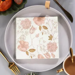 Guardanapo de mesa 20 PCs Vintage Flower Paper Guardine