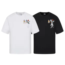 Spanien Neue Ankunft 24ss Frühling Sommer Heavy Made Daisy Stickerei T Shirt Männer Frauen T Designer T-shirt 0127