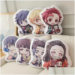 Bonecos de pelúcia Demon Slayer P Toy Pillow Kimetsu No Yaiba Kamado Tanjirou Tomioka Giyuu Agatsuma Zenitsu Douma Sabito Bonecos de pelúcia presente Dr Ot4Ww