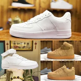 Trainers 1 Classic ForCEs Running Shoes One Skateboarding Tennis Triple White Black Wheat Airs High Outdoor Low Cut 07 AirforCese Original Jogging Sports Sneakers